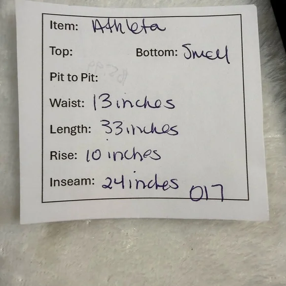 Athleta Black Leggings with Blue and Green Accents - Picture 5 of 5